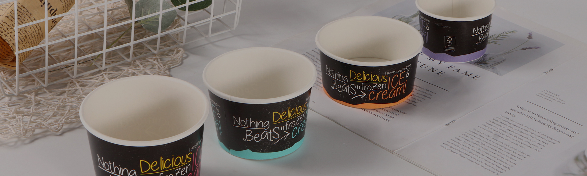 Papierový pohár na zmrzlinu