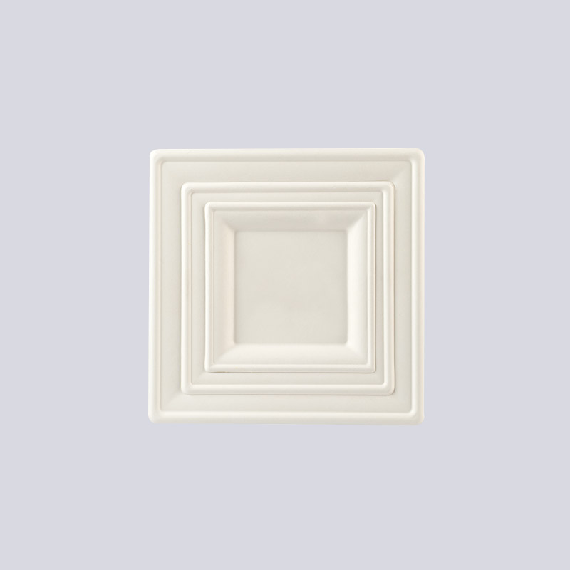 Tvarovaný vláknitý tanier a podnos na pohár